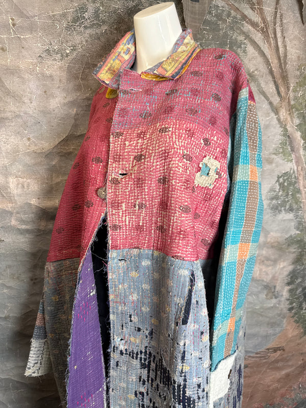 JG-183 Kantha Sunrise Coat-MIX 3