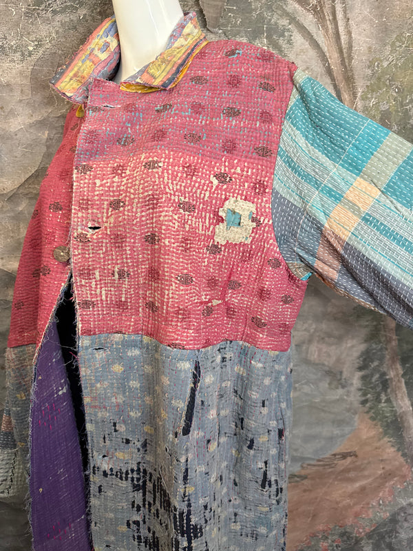 JG-183 Kantha Sunrise Coat-MIX 3