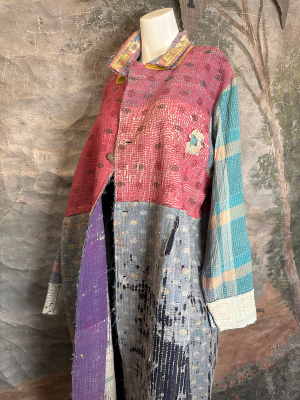 JG-183 Kantha Sunrise Coat-MIX 3