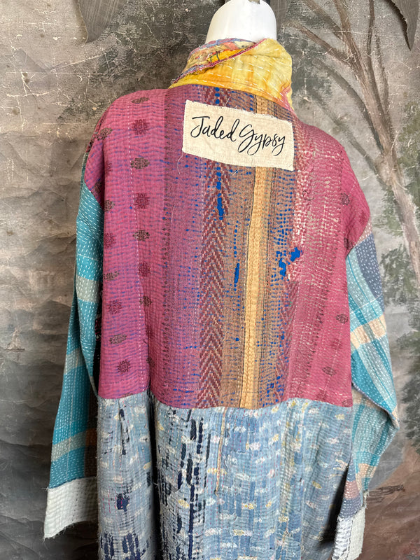 JG-183 Kantha Sunrise Coat-MIX 3