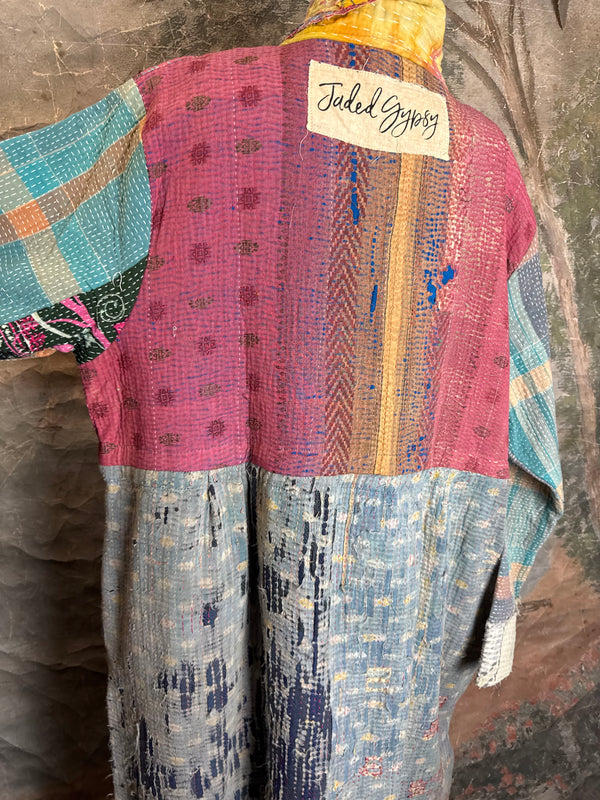 JG-183 Kantha Sunrise Coat-MIX 3