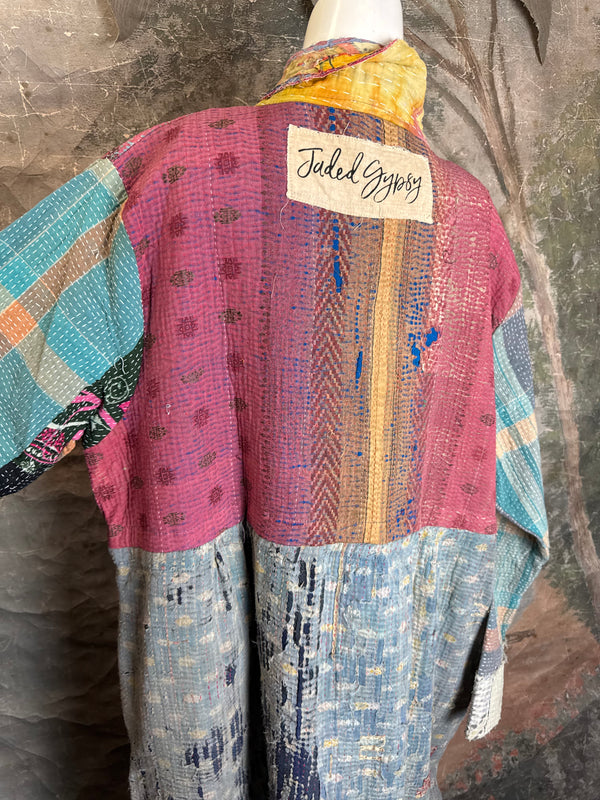JG-183 Kantha Sunrise Coat-MIX 3