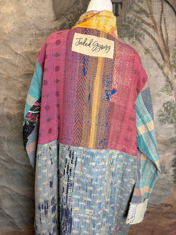 JG-183 Kantha Sunrise Coat-MIX 3