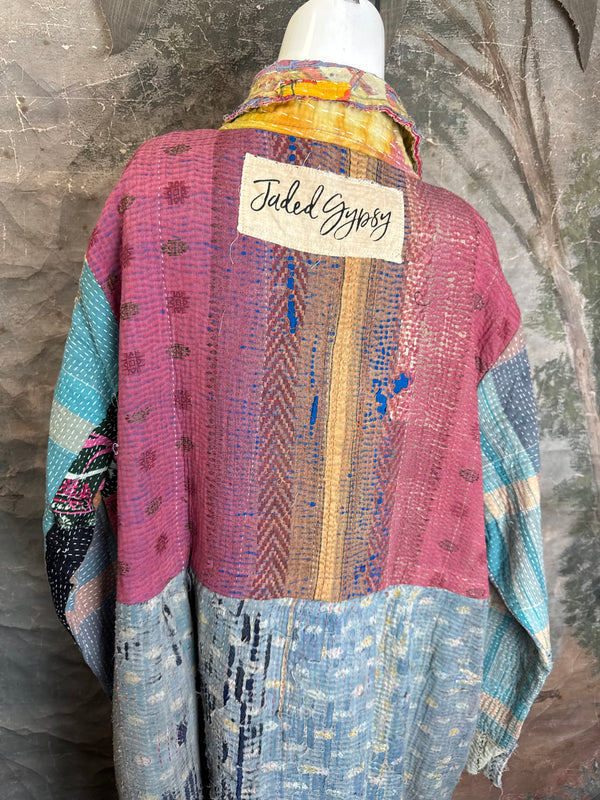 JG-183 Kantha Sunrise Coat-MIX 3
