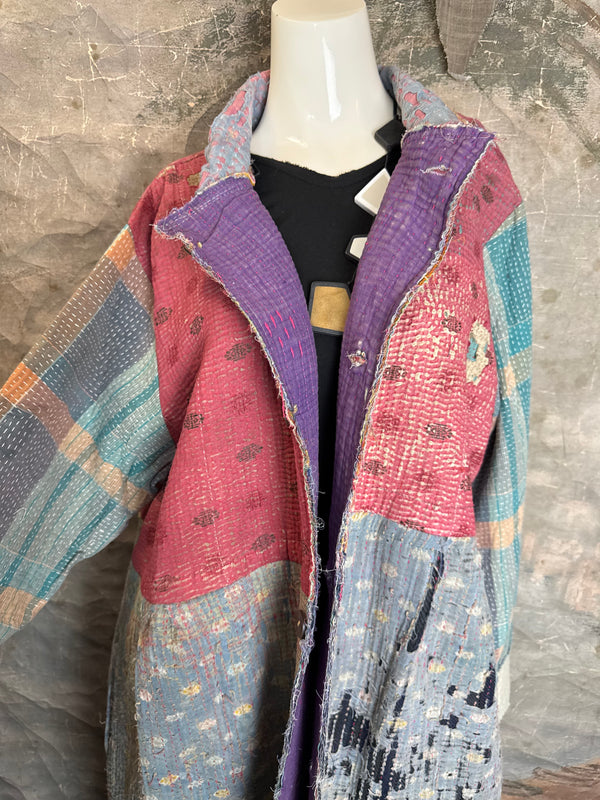 JG-183 Kantha Sunrise Coat-MIX 3