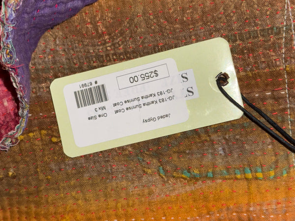 JG-183 Kantha Sunrise Coat-MIX 3