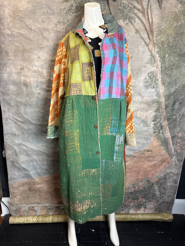 JG-183 Kantha Sunrise Coat-Mix 2
