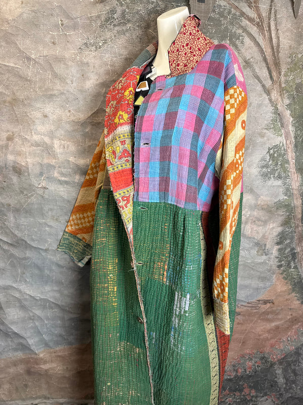 JG-183 Kantha Sunrise Coat-Mix 2