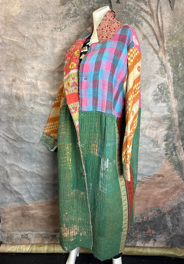 JG-183 Kantha Sunrise Coat-Mix 2