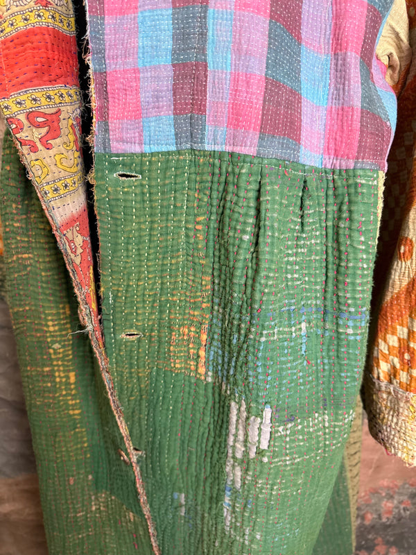 JG-183 Kantha Sunrise Coat-Mix 2