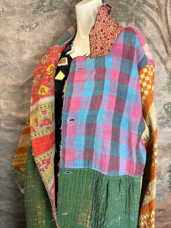 JG-183 Kantha Sunrise Coat-Mix 2