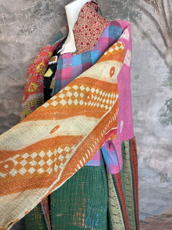 JG-183 Kantha Sunrise Coat-Mix 2