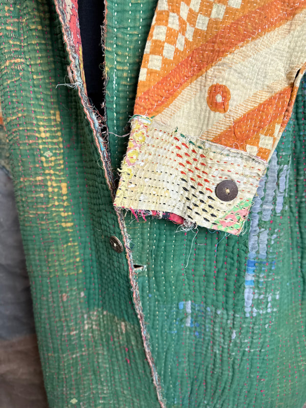 JG-183 Kantha Sunrise Coat-Mix 2