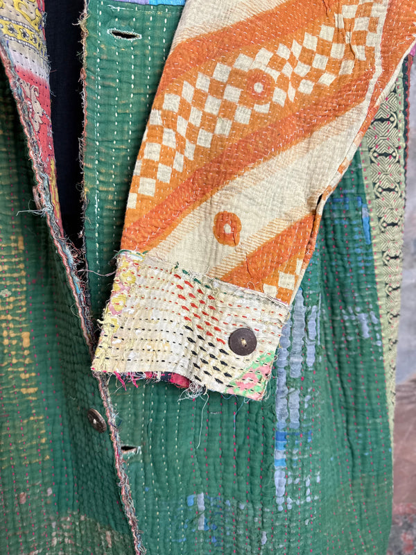 JG-183 Kantha Sunrise Coat-Mix 2