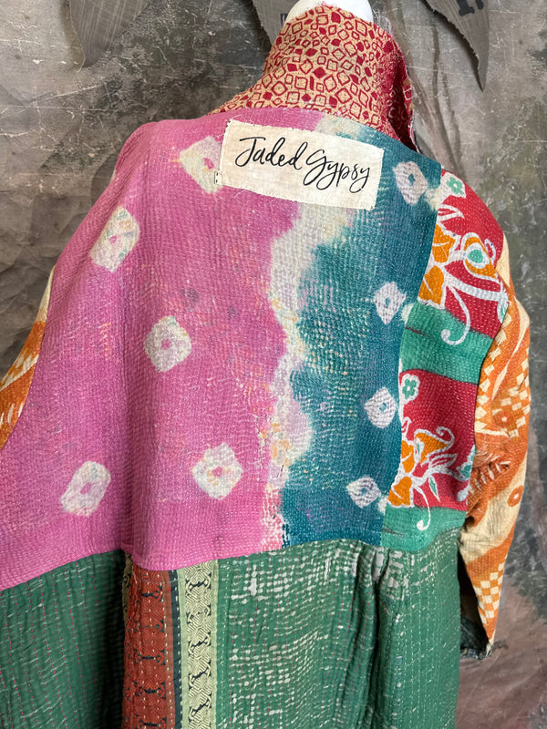 JG-183 Kantha Sunrise Coat-Mix 2