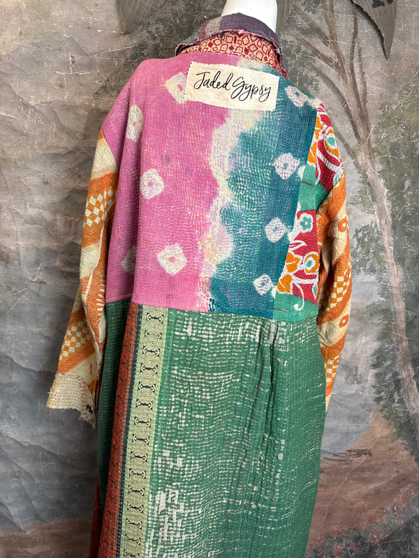 JG-183 Kantha Sunrise Coat-Mix 2