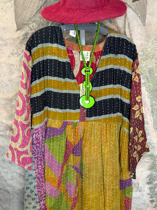 JG-156 Sunrise Kantha PW Dress-MIX 6