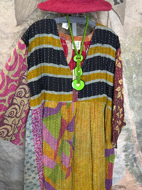 JG-156 Sunrise Kantha PW Dress-MIX 6