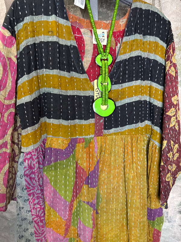 JG-156 Sunrise Kantha PW Dress-MIX 6