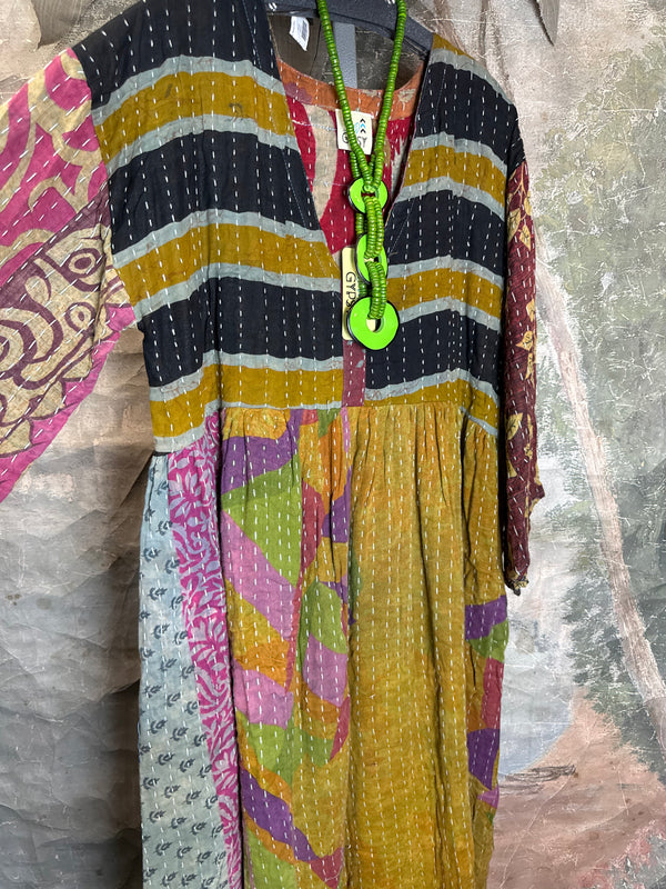 JG-156 Sunrise Kantha PW Dress-MIX 6