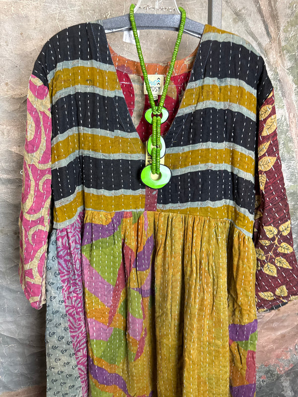 JG-156 Sunrise Kantha PW Dress-MIX 6