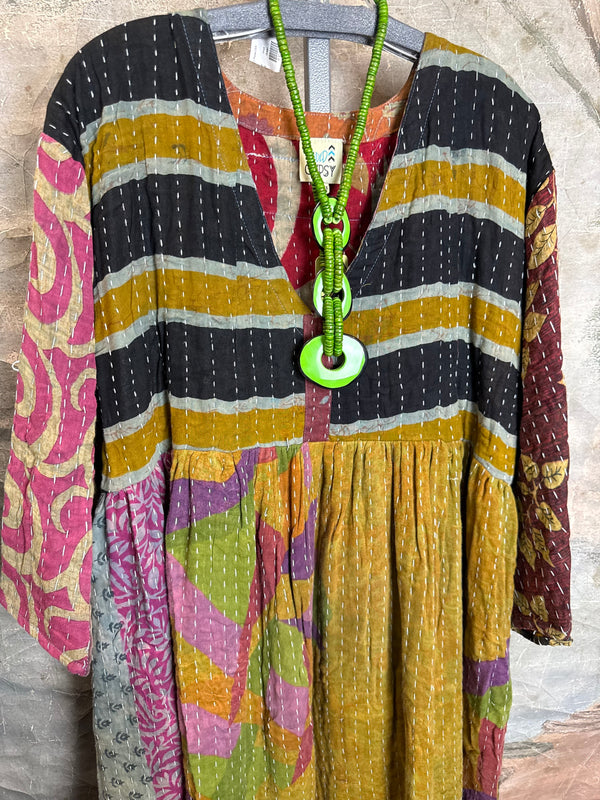 JG-156 Sunrise Kantha PW Dress-MIX 6