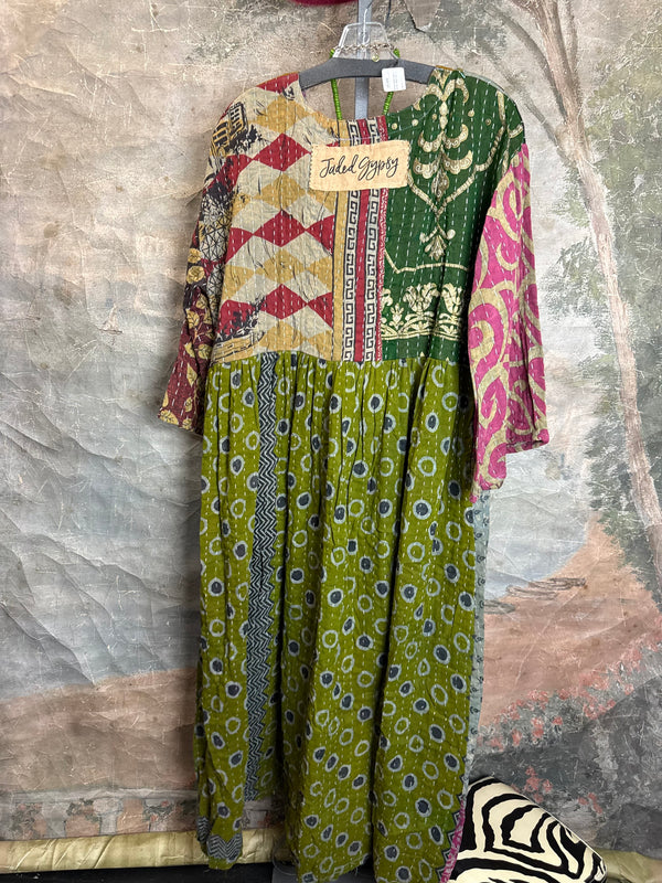 JG-156 Sunrise Kantha PW Dress-MIX 6