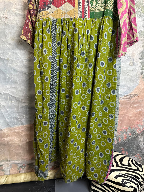 JG-156 Sunrise Kantha PW Dress-MIX 6