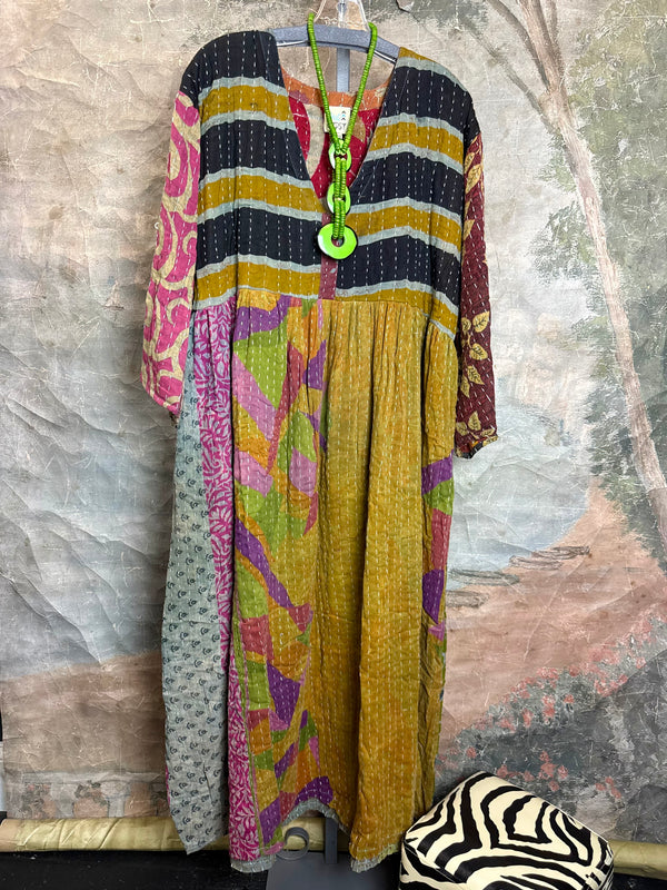 JG-156 Sunrise Kantha PW Dress-MIX 6