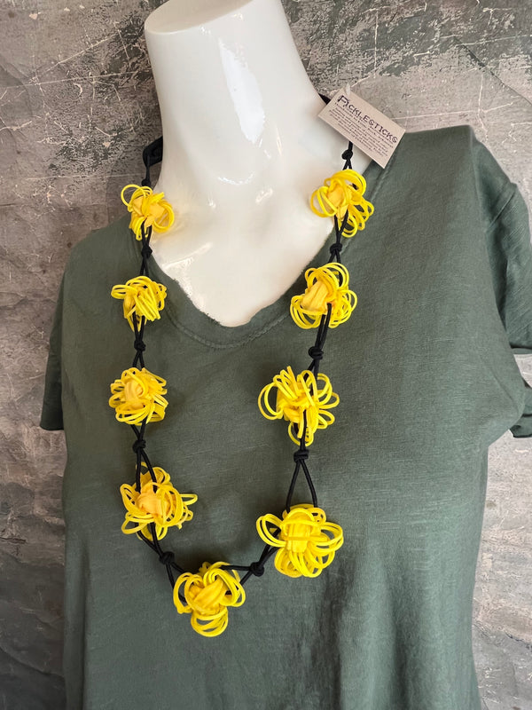 N117 Cotton Balls Necklace