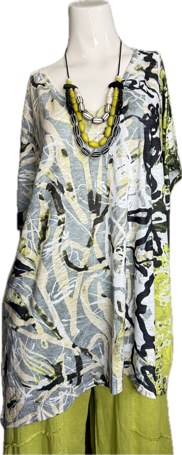 T1640K Vneck Dolman Top-Evening Glow
