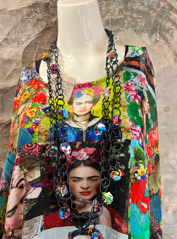 VC135CUTOP Frida Kahlo Cover Up