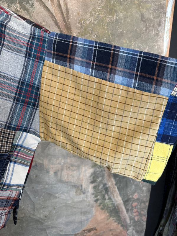 5572-Short Flannel Patchwork Duster-C