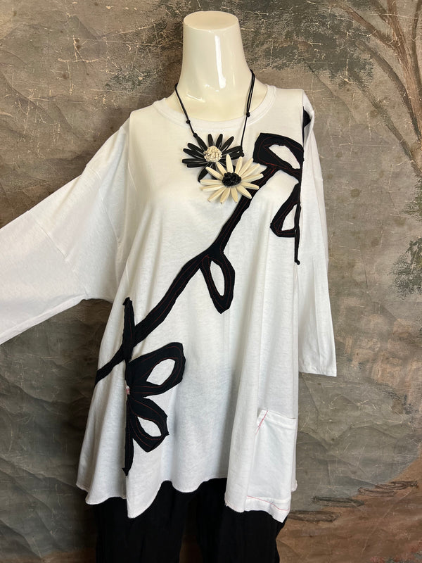 BB525 Blossom and Branch Tee-C MIX L-XL