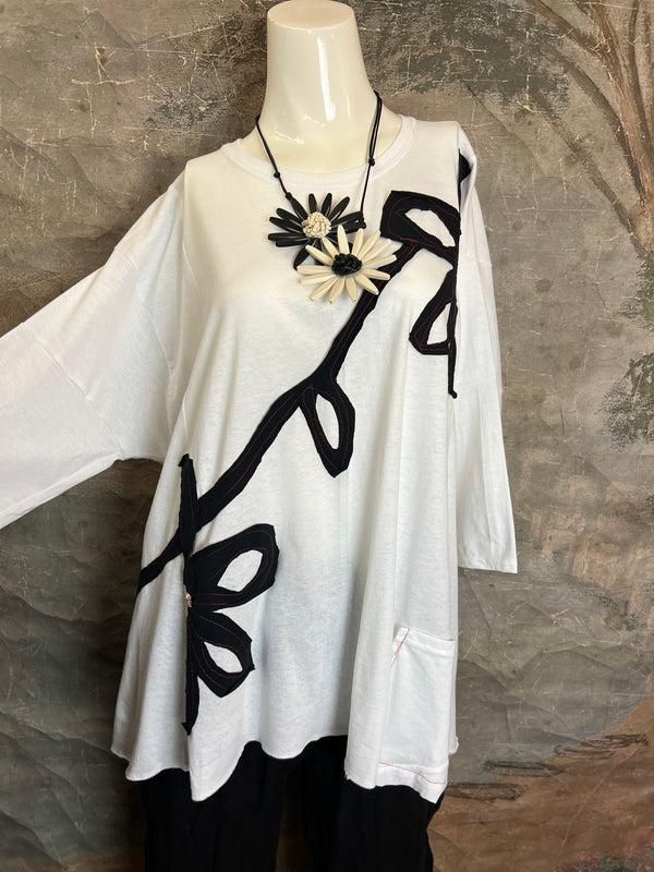 BB525 Blossom and Branch Tee-C MIX L-XL