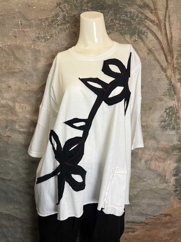 BB525 Blossom and Branch Tee-B MIX SM-MED