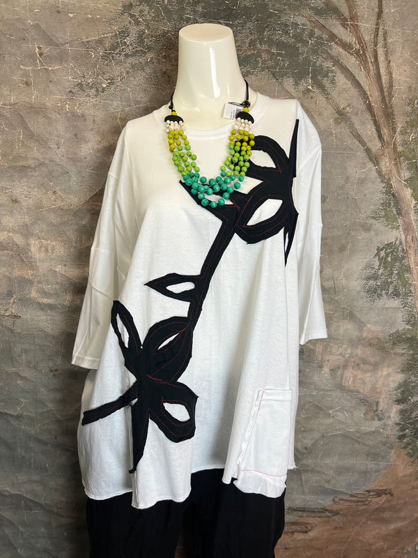 BB525 Blossom and Branch Tee-B MIX SM-MED