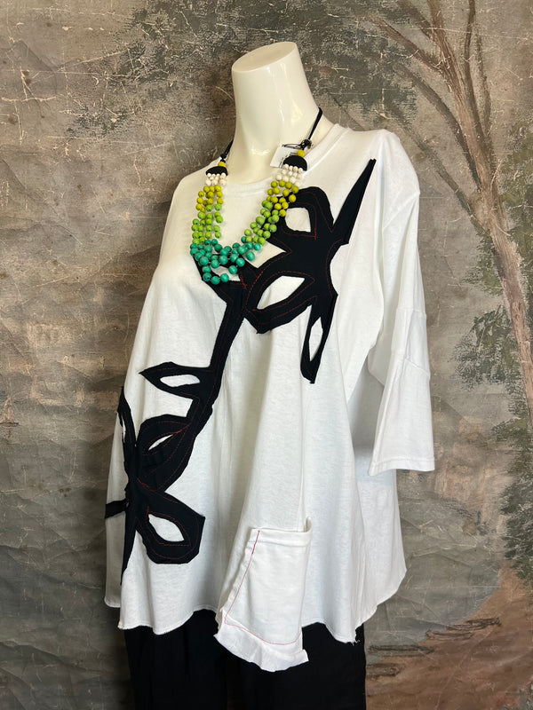 BB525 Blossom and Branch Tee-B MIX SM-MED