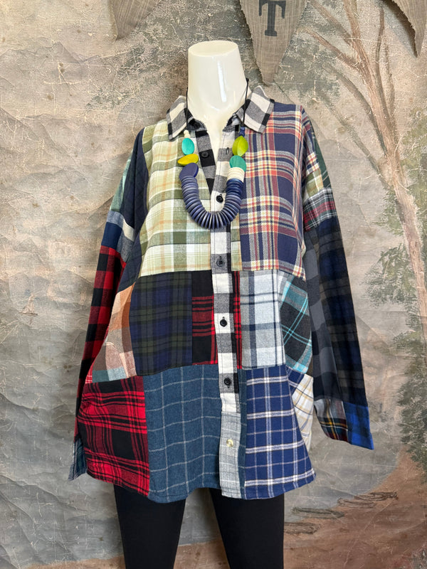 5620 Flannel PW BF Shirt- PW C