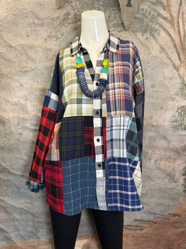 5620 Flannel PW BF Shirt- PW C