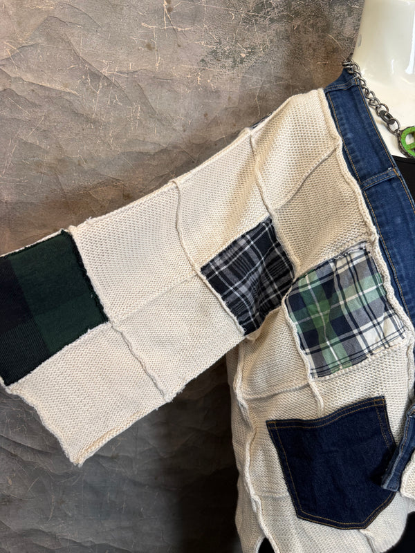 5568 Jack & Jill Sweater Cardi-Plaid Mix 3