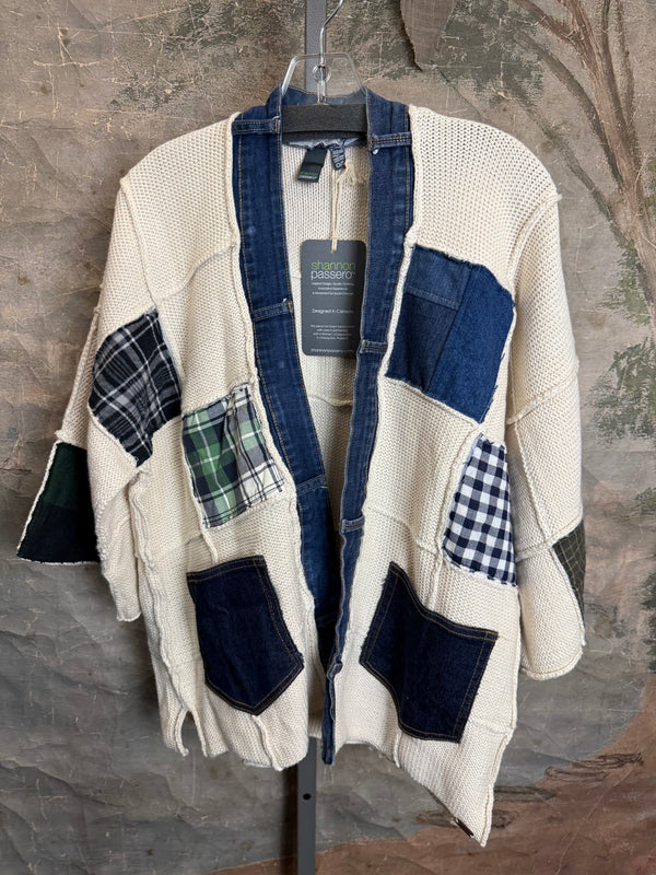 5568 Jack & Jill Sweater Cardi-Plaid Mix 3