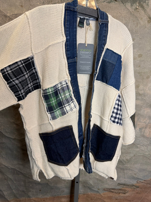 5568 Jack & Jill Sweater Cardi-Plaid Mix 3