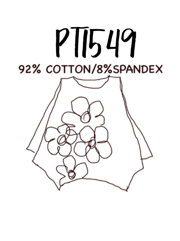 PT1549 Floral Tee Pullover