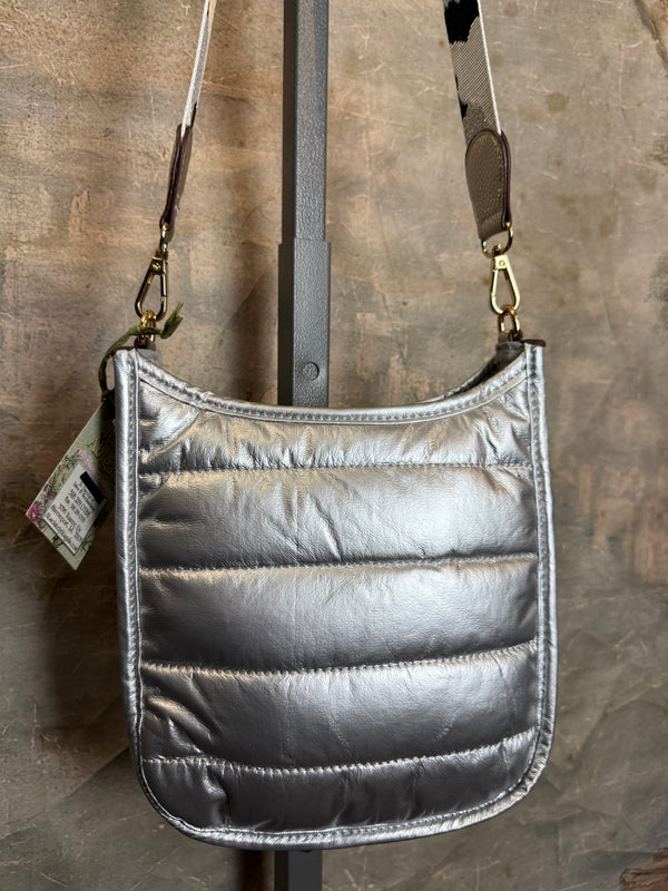 The Puffer Crossbody-Silver Marshmallow
