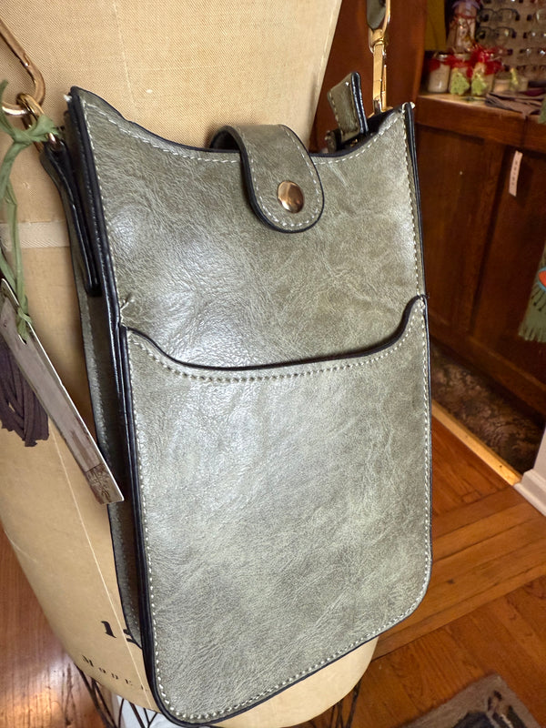 0003A Tall Tales Slim Vertical Crossbody Bag-Stone