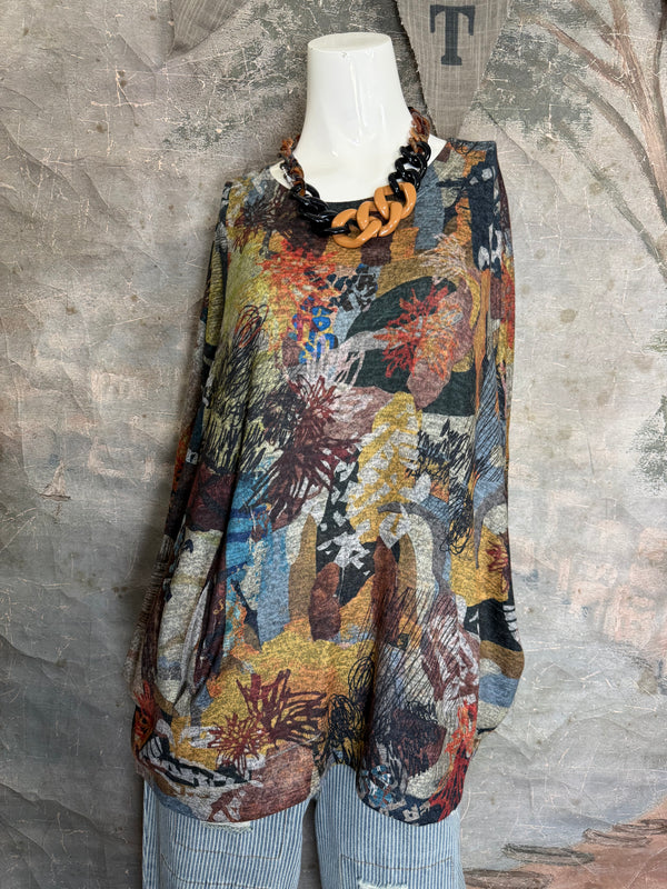 T959CN L/SLV Dolman Top-Bernadette