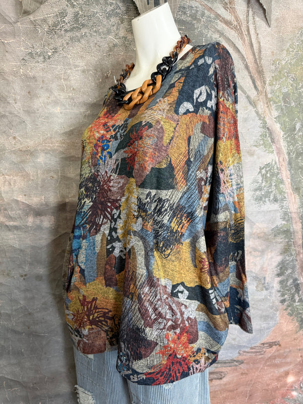 T959CN L/SLV Dolman Top-Bernadette