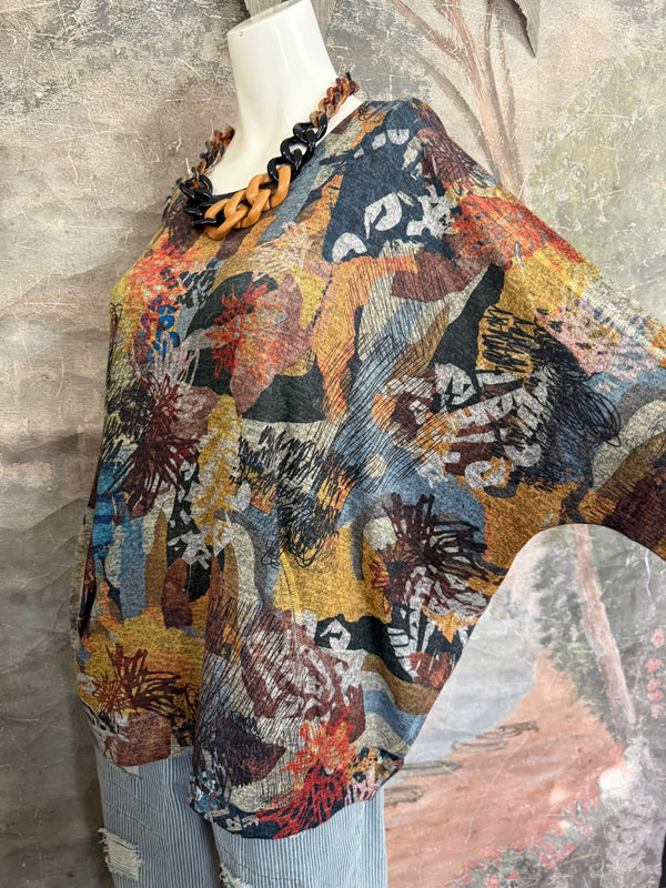 T959CN L/SLV Dolman Top-Bernadette