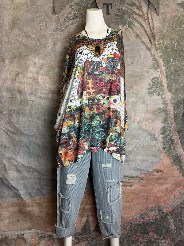 T722BO Burnout One Size Top-Love & Light